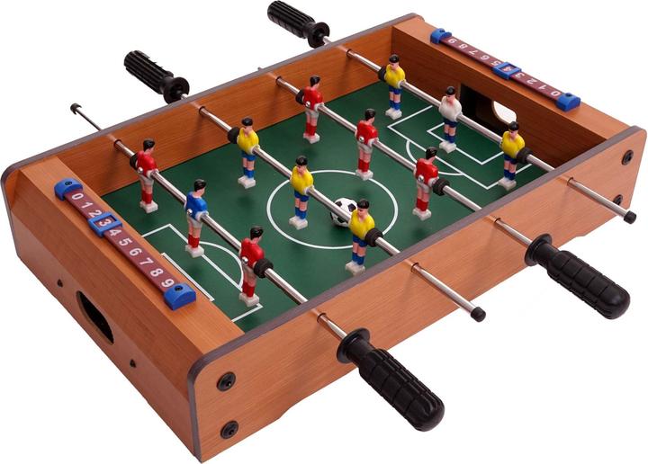 Actual product image Swisshandel24 Mini football table, table game table football including accessories, wood 51x31x10cm