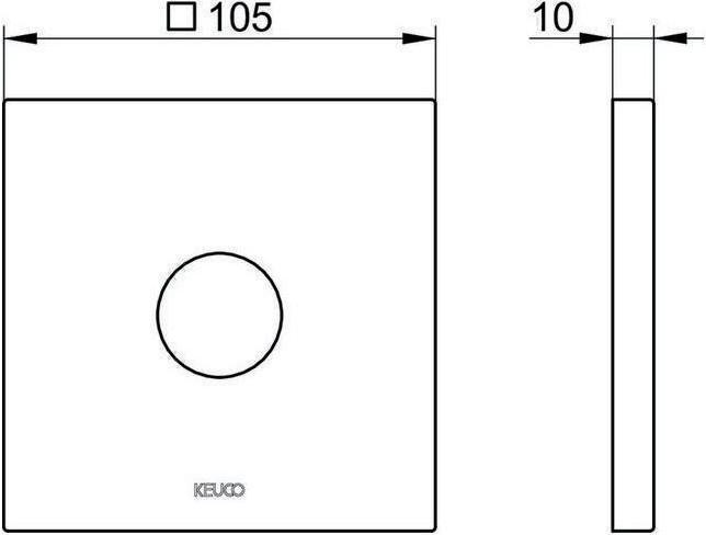 Actual product image Keuco Wall rosette IXMO for G 1/2inch connections sw ma