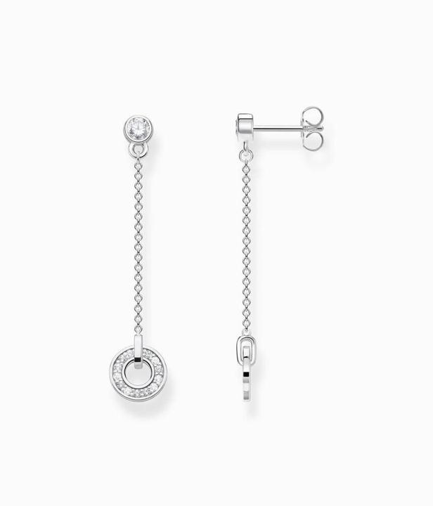 Immagine prodotto Thomas Sabo Orecchino a cerchio con pietre bianche, argento (Argento 925)