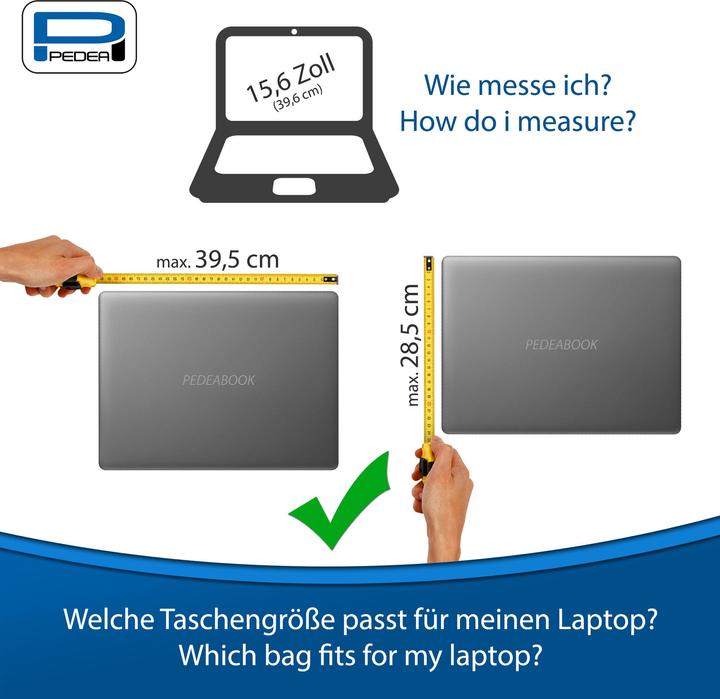 Produktbild Pedea Laptoptasche 15,6 Zoll (39,6cm) FASHION Notebook Umhängetasche mit Schultergurt (15.60", Universal)