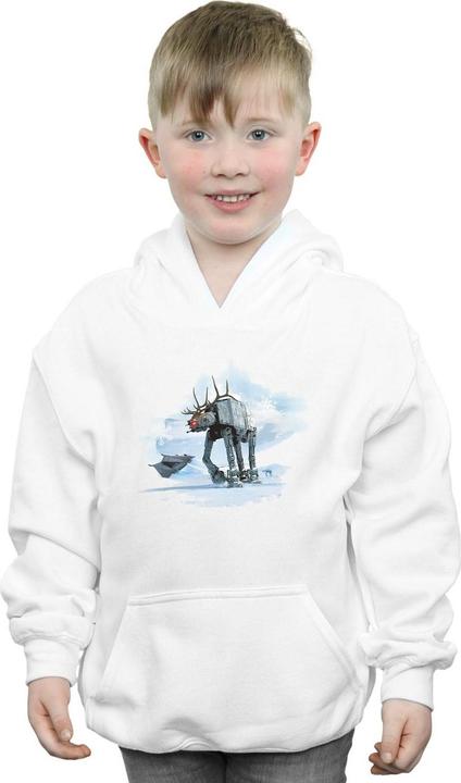 Actual product image Star Wars Boys Christmas AT-AT Reindeer Hoodie (116)