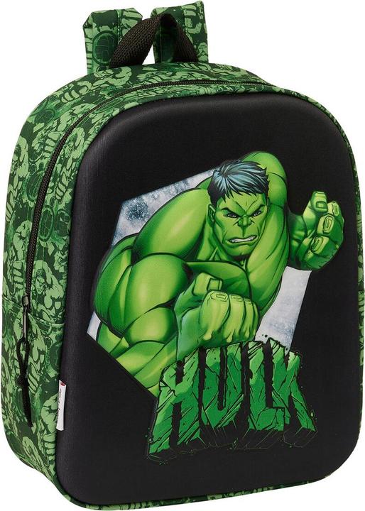 Actual product image Hulk School rucksack black green 22 x 27 x 10 cm 3D