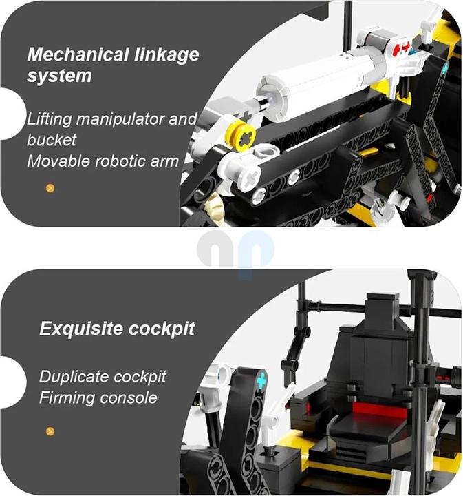 Actual product image HappyBuild 22006 - Small Excavator (RC) (1718 pieces)