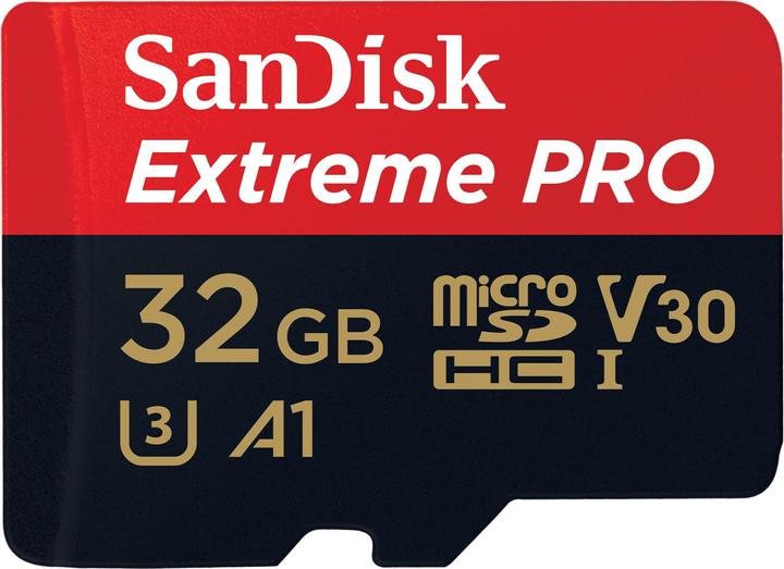 SanDisk Extreme PRO UHS-I V30 (32 Go, microSDHC, U3, UHS-I)