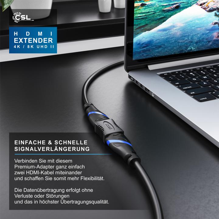 Produktbild CSL HDMI-Adapter, Full HD - Verlängerung - Kupplung, HDMI-Buchse zu HDMI-Buchse (HDMI, 4.50 cm)