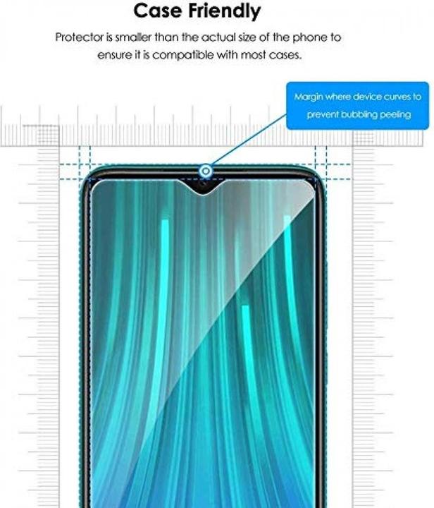 Produktbild Screenguard Xiaomi Redmi Note 8T Panzerglas Schutzfolie Case Friendly Design (1 Stück, Xiaomi Redmi Note 8T)