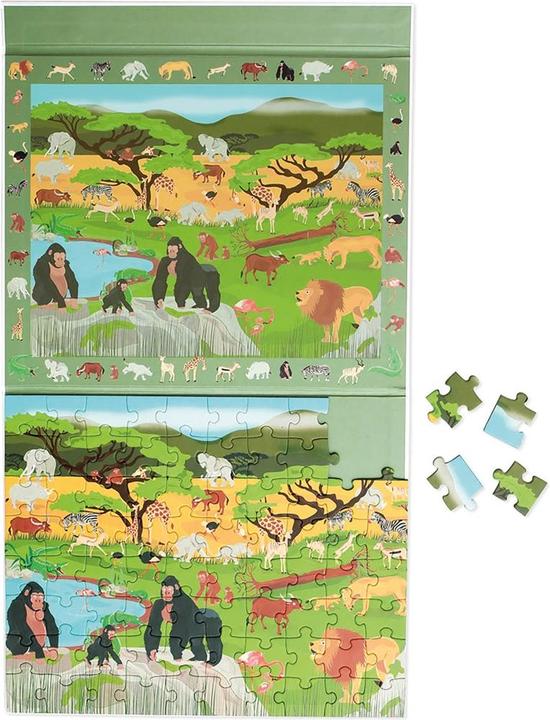 Image du produit Scratch Puzzle magnétique Savane grand (80 pièces)