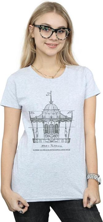 Produktbild Disney Mary Poppins Carousel Sketch TShirt (XXL)