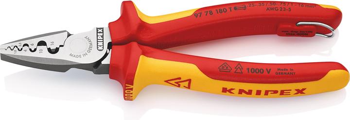 Actual product image Knipex Crimping Pliers for wire ferrules (180 mm)