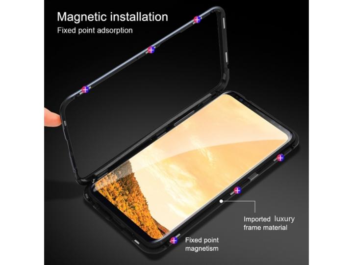 Produktbild G-Case Samsung Galaxy A50 Aluminium Magnetic Glass Backcover Hülle (Samsung Galaxy A50)
