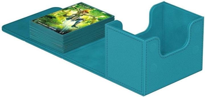 Actual product image Ultimate Guard Card Box XenoSkin Sidewinder Monocolor 80+ Petrol Blue