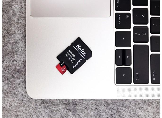 Actual product image Netac P500 Extreme Pro MicroSDHC 32GB V10/A1/C10 up to 100MB/s, wi (32 GB, microSDHC, U1, UHS-I)