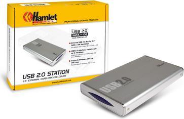 Image du produit Hamlet USB 2.0 Boîtier de disque dur externe pour disques durs IDE/Sata 2,5 (2.5")