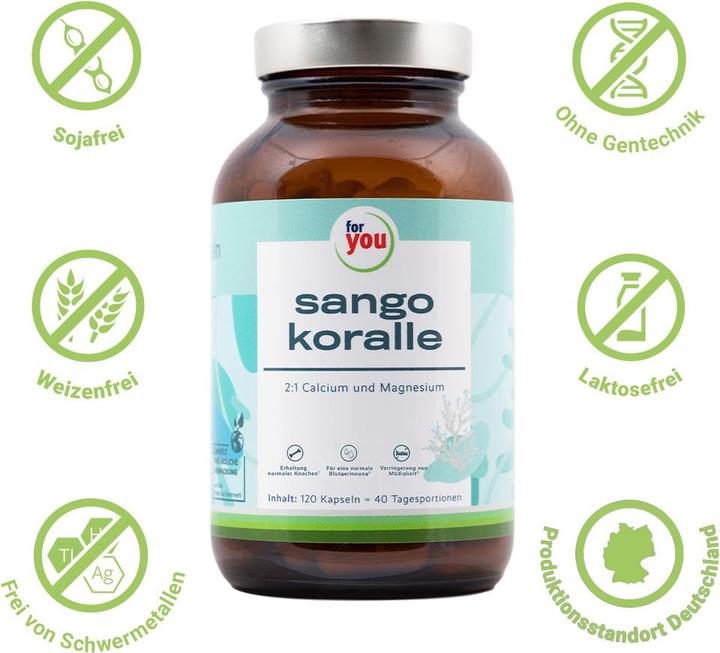 Immagine prodotto For You sango corallo (120 Pezzo/i, Pillole, 146.40 g)