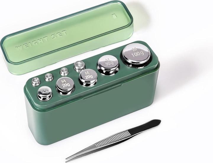 Boruit Set Kalibrierungsgewichte ( 9 Stück ) 1g, 2g x 2, 5g, 10g, 20g x 2, 50g, 100g