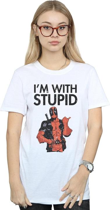 Image du produit - T-shirt DEADPOOL I'M WITH STUPID - Femme (4XL)