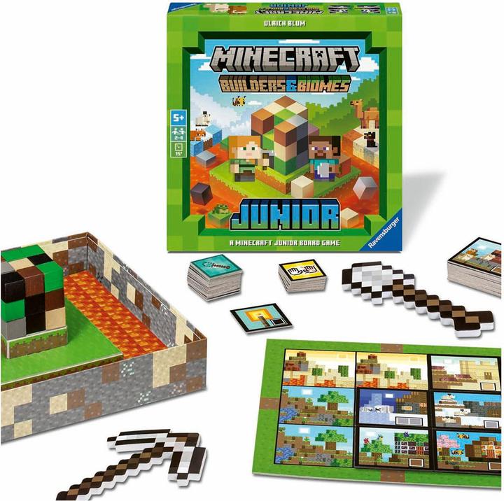 Productafbeelding Ravensburger 24615 Minecraft Builders & Biomes Junior - Coöperatief kinderspel vanaf 5 jaar voor (Meertalig)