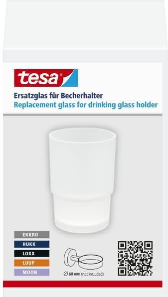 Actual product image tesa Replacement glass toothbrush tumbler incl. adhesive solution without drilling