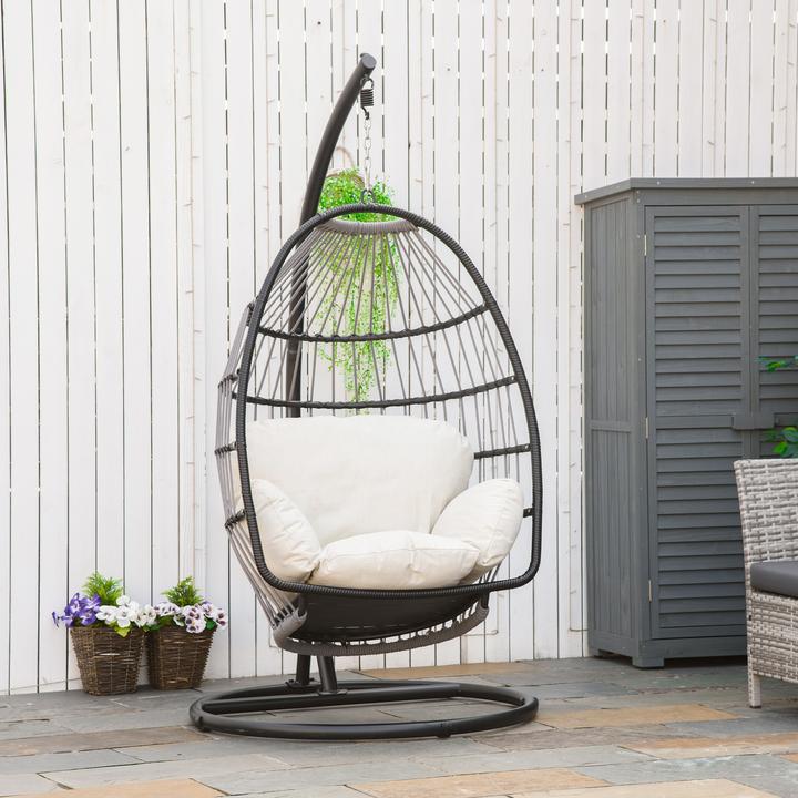 Immagine prodotto Outsunny Sedia sospesa con cuscino (160 kg)