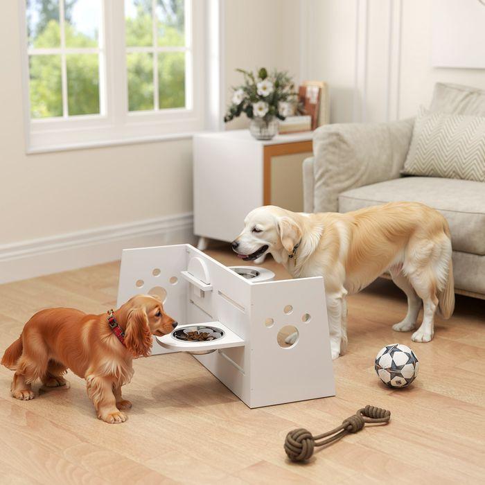 Immagine prodotto Swisshandel24 Hundenapf erhöht, Höhenverstellbar Futternapf für Hunde mit Separatem Design (1 l)