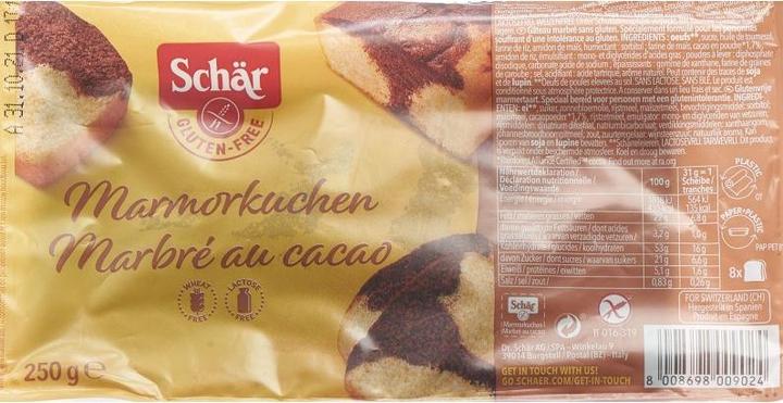 Image du produit Schär Gâteau marbré sans gluten (1 pcs, 250 g)