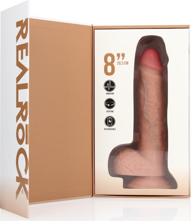 Immagine prodotto RealRock Cazzo dritto vibrante e rotante con palline - 8 / 20,5 cm - Carne