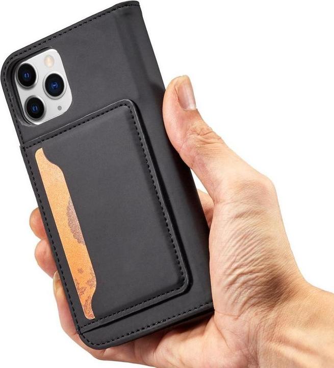 Immagine prodotto Hurtel Custodia a calamita per iPhone 12 Pro Max Portafoglio Portacarte Nero (Apple iPhone 12 Pro Max)