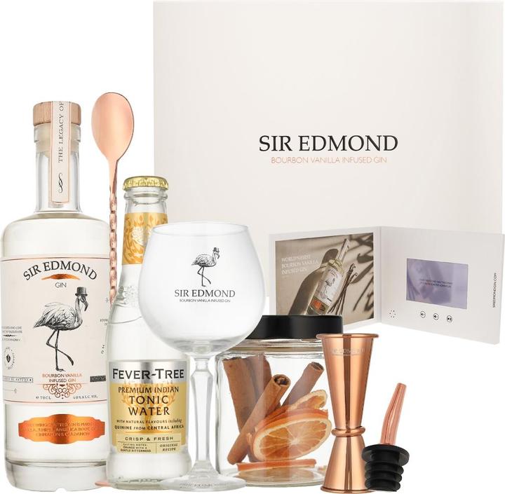 Sir Edmond Gin & Fever-Tree Indian Tonic + 2 Glasses 40% Vol. 0,7l