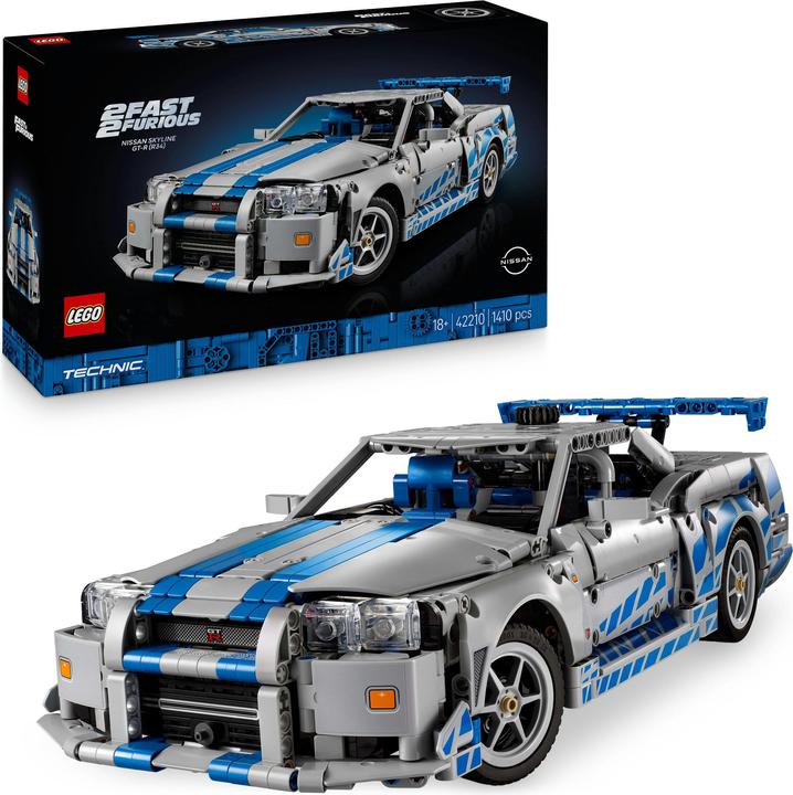 Produktbild LEGO 2 Fast 2 Furious Nissan Skyline GT-R (R34) Flitzer (42210, LEGO Technic)