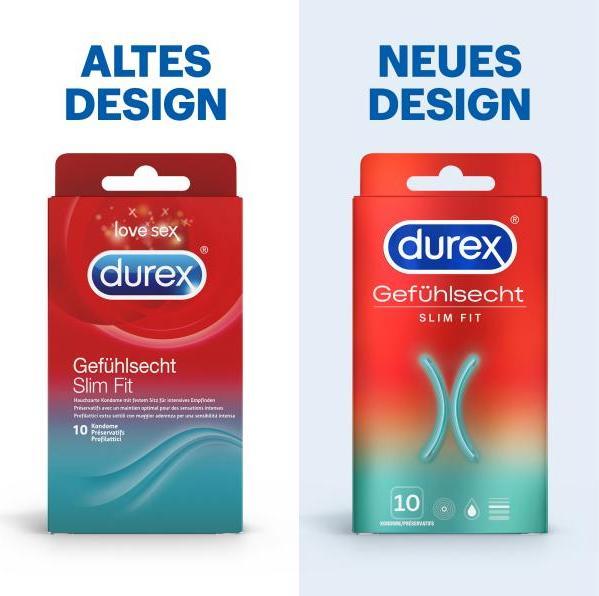 Produktbild Durex Gefühlsecht Slim Fit (10 Stk.)