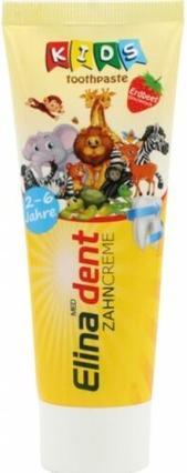 Elina med Kinderzahnpasta mit Erdbeergeschmack 75ml Zootiere (75 ml)