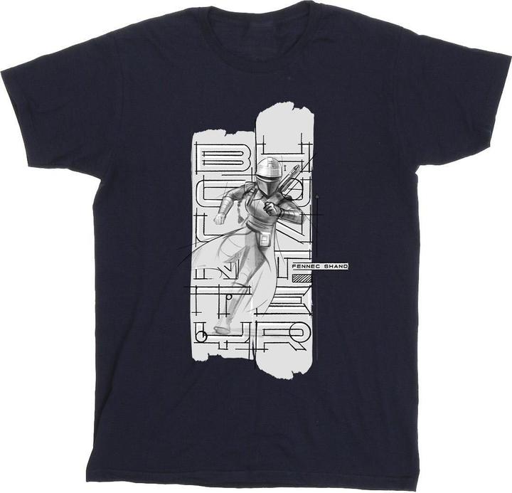 Star Wars The Book Of Boba Fett Fennec Illustration TShirt