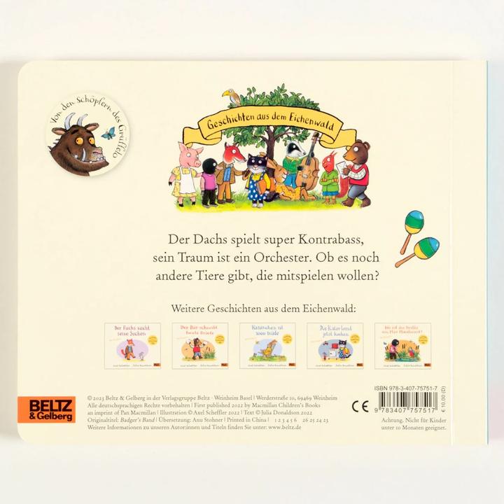 Actual product image The badger plays super double bass (cardboard edition with flaps) (German)