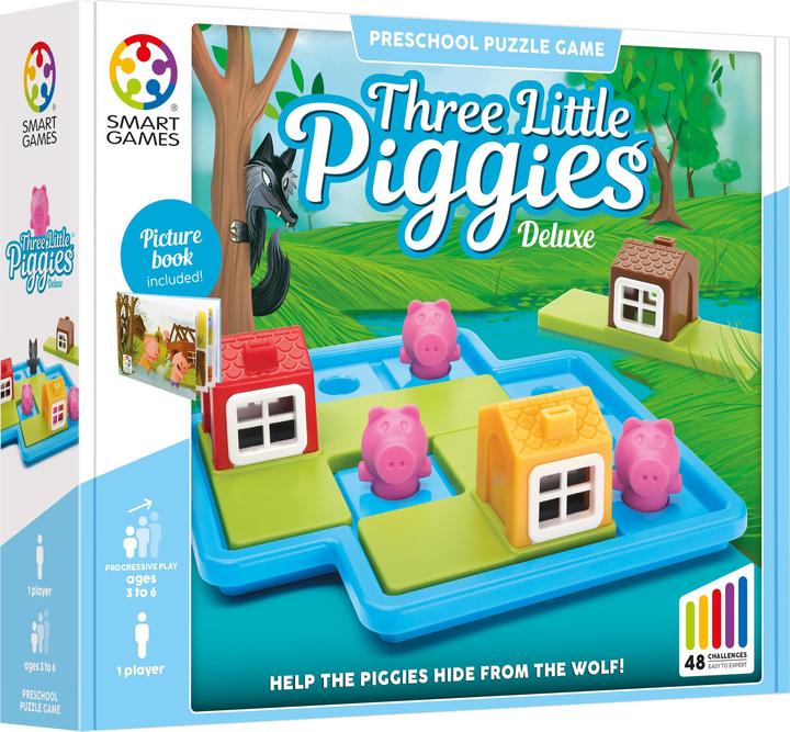 Produktbild Smart Games Knobelspiel Three Little Piggies - Deluxe (Englisch, Deutsch, Französisch, Italienisch, Spanisch)
