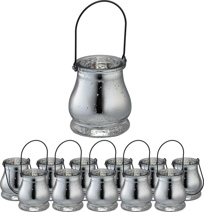 Immagine prodotto Relaxdays 12x lanterna (1 x, 8,5 x 8,5 x 10 cm)
