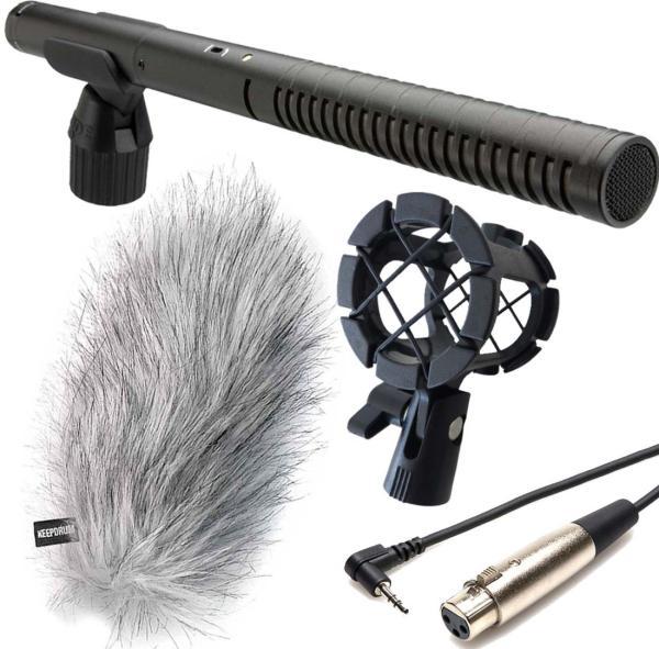Produktbild RØDE NTG-2 mit Spinne mit Kabel mit Windschutz