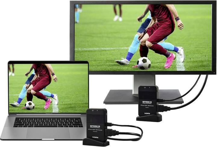 Produktbild SpeaKa Professional SP-HDE-320 HDMI-Funkübertragung (Set) 148.5 MHz 1920 x 1080