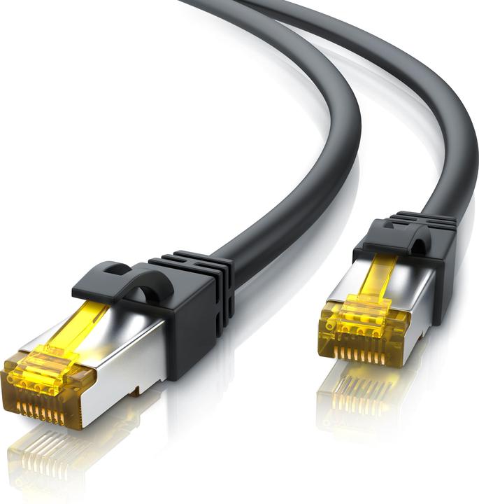 Primewire CAT.7 Netzwerkkabel - Ethernet Gigabit Lan Kabel RJ45 - 10 Gbit/s - Patchkabel - komp. CAT.6 CAT.8 (S/FTP, PiMF, CAT7, 2 m)