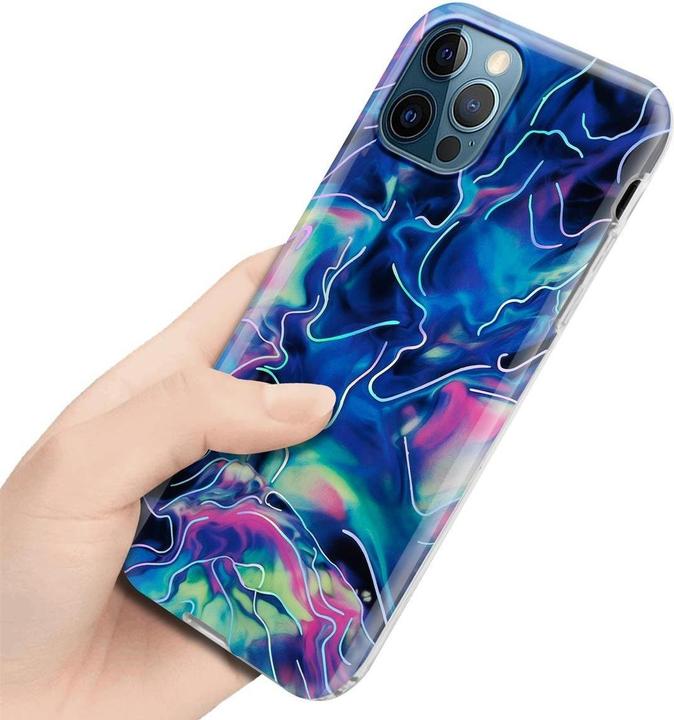 Produktbild Cadorabo IMD TPU Bunter Marmor Cover (Apple iPhone 12 Pro Max)