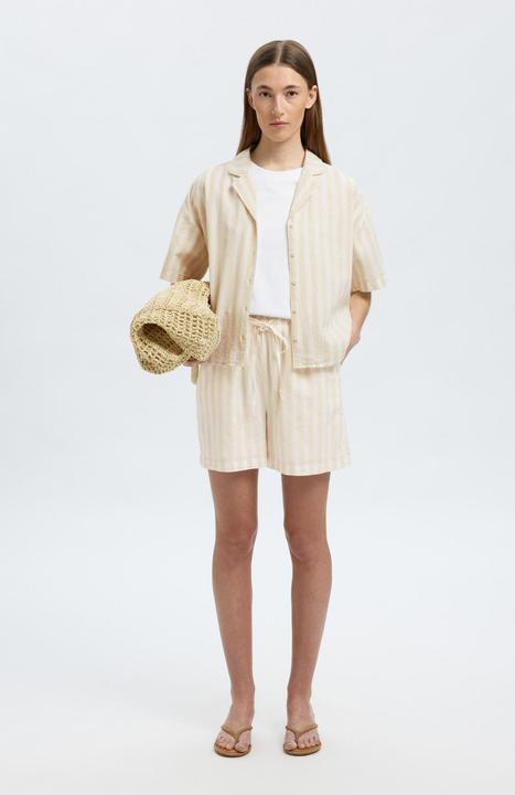 Image du produit Selected Femme Mid Waist Shorts aus Leinengemisch (38)
