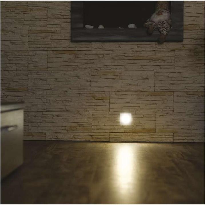 Image du produit Emos Luminaire LED pour escalier - encastré 80×80, 1,5W blanc chaud IP65 (65 lm)