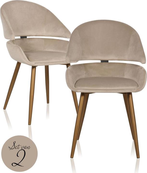 Richmond Interiors Stuhl Denny Velvet (2er-Set)