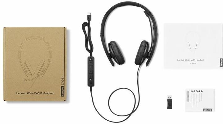 Actual product image Lenovo Audio bo Wired Voip Hs Teams (Cable, USB-C)