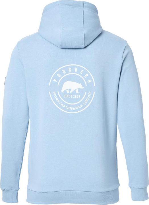 Produktbild Forsberg Hoodie mit Logo auf Brust und Rücken schwarz, pastellblau (S)