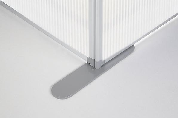 Actual product image smiT Modular partition, transparent, HxWxD 1850 x 1250 x 500 mm, aluminium frame