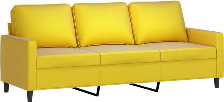 Produktbild VidaXL Sofagarnitur Sessel Sofa Couch Wohnzimmer Designsofa 4-tlg. Gelb Samt