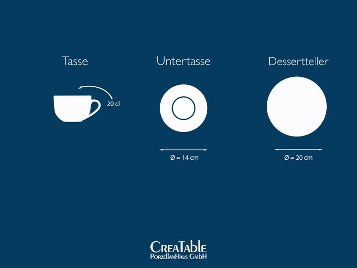 Produktbild CreaTable Luna Black Line (18 Stück)