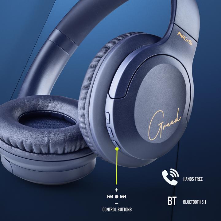 Produktbild NGS Artica greed blue (40 h, Kabelgebunden, Kabellos)
