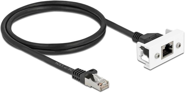 Delock Network extension cable for Easy 45 module S/FTP RJ45 male to RJ45 female Cat.6A 1 m black (S/FTP, CAT6a, 1 m)