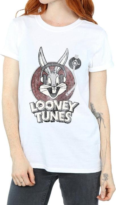 Immagine prodotto Looney Tunes Maglietta Boyfriend Donna/Ladies Bugs Bunny Circle Cotton Logo (M)